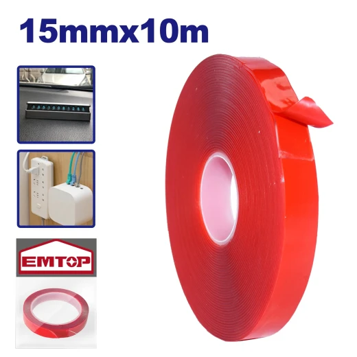 إمتوب شريط لاصق مزدوج الوجه 15 ملم × 10 متر × 1 ملم EMPN9E1015 إمتوب شريط لاصق مزدوج الوجه 15 ملم × 10 متر × 1 ملم EMPN9E1015