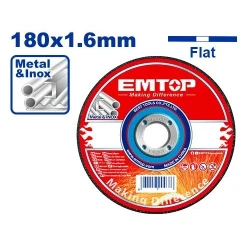 EMTOP EACD301802 7-Inch 1.6mm Stainless Steel Cutting Fiber Disc – Durable Precision Cutting Disc for Stainless Steel, Ideal for Angle Grinders, Workshop, Fabrication & Maintenance Applications