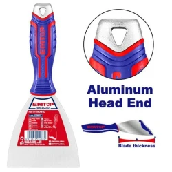 Emtop 60mm Industrial Stainless Steel Spatula with Aluminum Head EPTLA06002