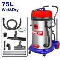 EMTOP EVCR2401 75L Vacuum Cleaner – Powerful High-Capacity Vacuum for Dust, Dirt & Debris Collection, Ideal for Workshop, Maintenance, Commercial & Home Cleaning