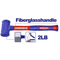 Emtop 908g Non-Bounce Non-Sparking Hammer with Fiberglass and TPR Handle Ehamdh0201