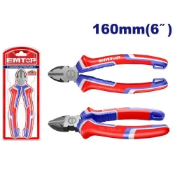 EMTOP EPLRD0611 Side Cutting Pliers – Durable Precision Hand Tool for Cutting Wires and Cables, Ideal for Electrical Work, Assembly, Repair, Maintenance & Workshop Applications