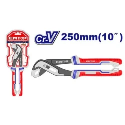 EMTOP 10 Inch Pipe and Pump Joint Pliers EPLRP1011 Polished Black