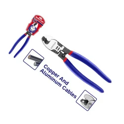 EMTOP EPLRC0821 200mm Industrial Cr-V Cable Cutter – Durable Cable Cutting Pliers with Black & Polished Finish, Ideal for Electrical Work, Installation, Maintenance