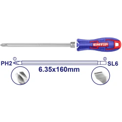 EMTOP ESDRH0802 8-Piece Ratchet Screwdriver Set – Durable Multi-Purpose Screwdriver Kit with Ratchet Handle for Tightening & Loosening Screws, Ideal for Assembly, Repair, Maintenance, Workshop & DIY Applications