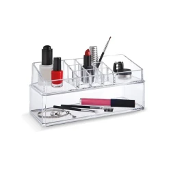 DEMMA srl Dual Makeup Organizer Compact Size 23 3x9 4 cm Storage Holder Case for Cosmetics and Personal Accessories