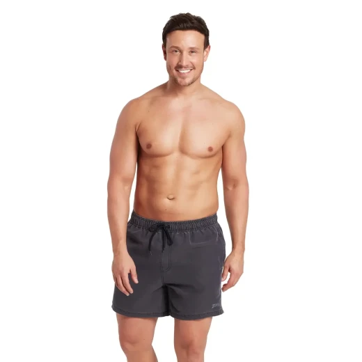 Zoggs Men's Swimming Trunks - Chlorine Resistant Swim Shorts in Charcoal, Size Small - Zoggs - Image 2