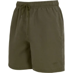 Zoggs Men's Swim Shorts - Chlorine Resistant Swimming Trunks in Dark Khaki, Size S