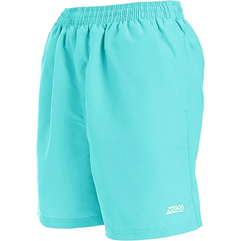 Zoggs Boys' Penrith 15" Swim Shorts - Chlorine Resistant Swimming Trunks in Green, Size S - Zoggs