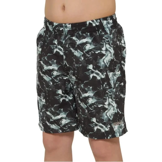 Zoggs Boys 15" Quick-Dry Hydro Swim Shorts Marble Smoke