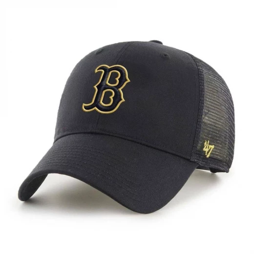 47 Brand Boston Red Sox Branson Metallic Mesh MVP Cap Black Adjustable One Size Fits Adults - 47 Brand - Image 2