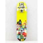 Cliche Document Skateboard Yellow – Classic skateboard deck with vibrant colorway and medium concave ideal for versatile riding and all skaters - Cliche