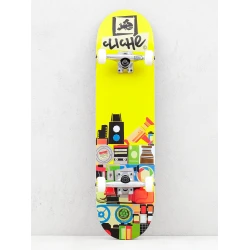 Cliche Document Skateboard Yellow – Classic skateboard deck with vibrant colorway and medium concave ideal for versatile riding and all skaters