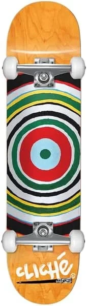 Complete Skateboard Painted Circle Multi-Coloured 8.25 x 32