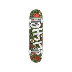 CLICHé Botanical Charcoal 8.125" Complete Skateboard – Green Red White