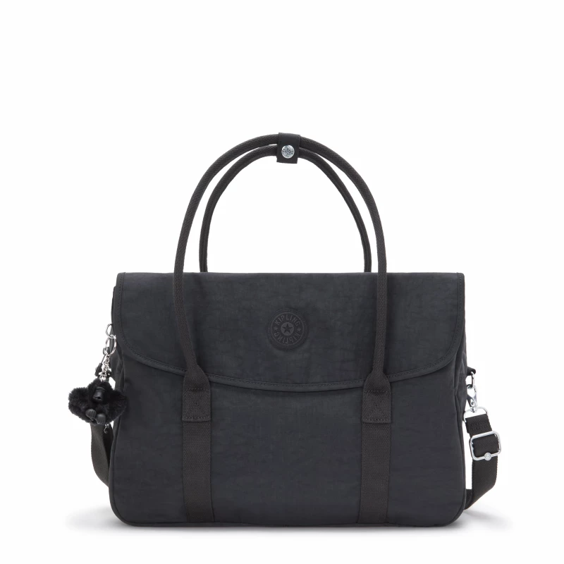 حقيبة عمل Kipling Superworker Black Noir مع جيب لجهاز كمبيوتر محمول 15 بوصة - كيبلينج