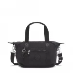Kipling Art Mini Handbag, Small Grey Bag with Black Noir, Stylish & Functional 34 x 18.5 x 21 cm Ideal for Daily Use or Short Outings - Kipling