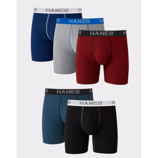 Hanes Ultimate Men's Boxer Briefs 5-Pack - Moisture Wicking Small Hanes Ultimate Men's Boxer Briefs 5-Pack - Moisture Wicking Small