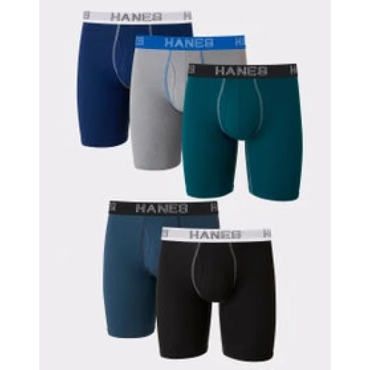 Hanes Ultimate Men's Boxer Briefs 5-Pack - Moisture Wicking Small - Hanes - Image 3