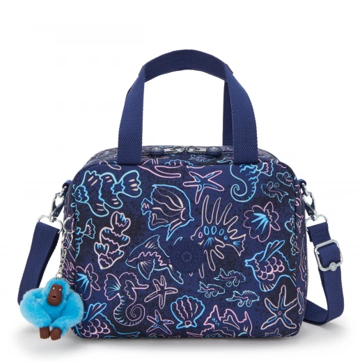 حقيبة غداء Kipling Miyo Disco Fish كبيرة مع جيب لعربة التسوق حقيبة غداء Kipling Miyo Disco Fish كبيرة مع جيب لعربة التسوق