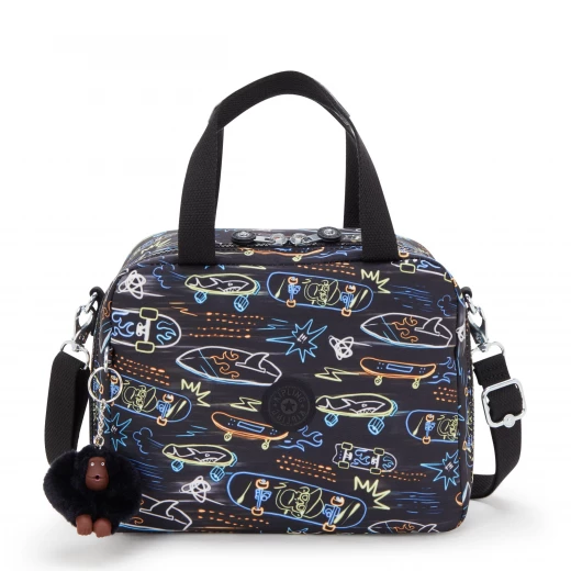 حقيبة غداء Kipling Miyo Neon Skate كبيرة مع جيب لعربة التسوق حقيبة غداء Kipling Miyo Neon Skate كبيرة مع جيب لعربة التسوق