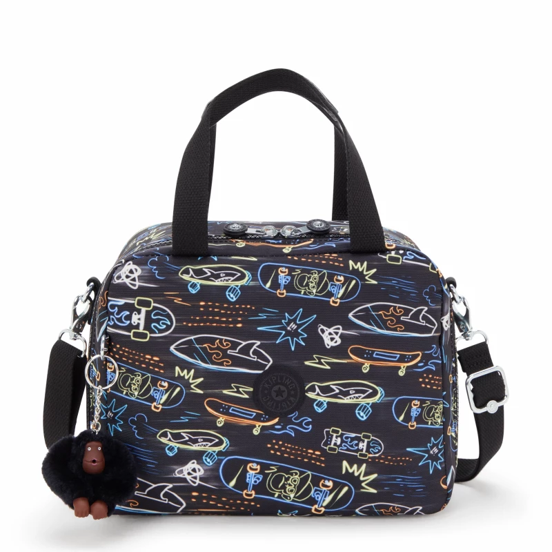 حقيبة غداء Kipling Miyo Neon Skate كبيرة مع جيب لعربة التسوق - كيبلينج
