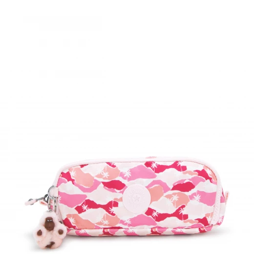 Kipling Gitroy Large Pencil Case, Pink Palm with 3 Compartments, Spacious, Stylish & Perfect for School or Work Supplies 23 x 7 x 10 cm Kipling Gitroy Large Pencil Case, Pink Palm with 3 Compartments, Spacious, Stylish & Perfect for School or Work Supplies 23 x 7 x 10 cm