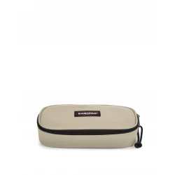 Eastpak Oval Single Pencil Case Beach Beige Water Resistant 1 Compartment Durable Zipper Closure Perfect For School Or Office Accessories Holds Pens Pencils And More