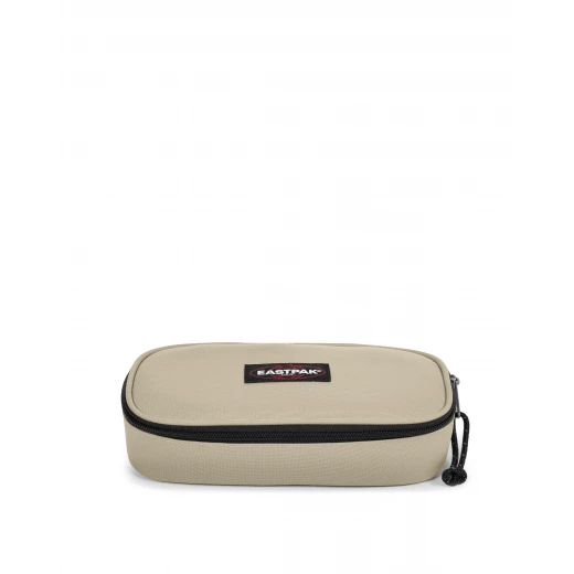 حقيبة أقلام رصاص Eastpak Oval Single مقاومة للماء لون بيج تصميم عملي بجيب واحد سحاب متين مثالي للمدرسة أو المكتب تتسع للأقلام الرصاص وأكثر من ذلك