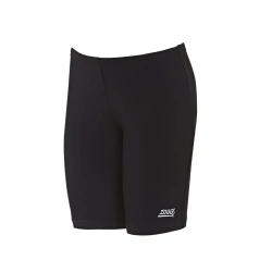 Zoggs Boys Cottesloe Mid Jammer Swim Shorts - Ecolast Chlorine-Proof Swimwear in Black, Size 25