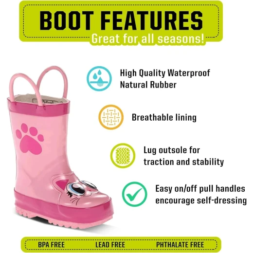 Western Chief Kids Khloe the Kitty Waterproof Printed Rain Boots - Western Chief - Image 2