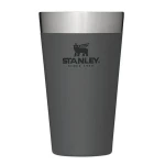 Stanley Adventure Stacking Pint 0.47L Charcoal – Insulated stainless steel cup keeps drinks cold 4h and hot 45m stackable design ideal for camping - Stanley