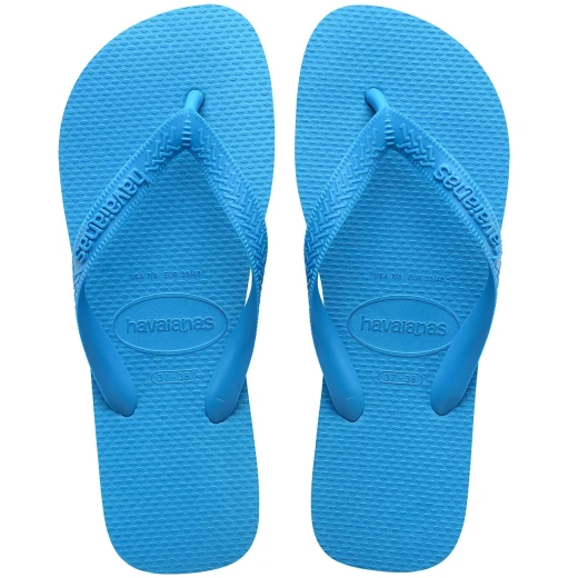 شبشب Havaianas Top للجنسين باللون الفيروزي، مقاس 39/40، تصميم كلاسيكي أنيق، خفيف ومريح، مصنوع من المطاط، بنعل ثابت، مثالي للاستخدام اليومي والشاطئ والمسبح - هافياناس - Image 2