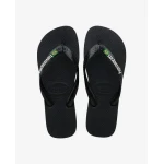 شبشب هافاياناس برازيلي أسود للرجال والنساء، تصميم أسود أنيق مع شعار Havaianas، مقاس 47/48، نعل مريح ومناسب للاستخدام اليومي والشاطئ - هافياناس