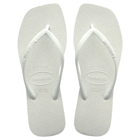 شبشب Havaianas Slim Square نسائي أبيض، مقاس 41/42، تصميم أنيق بخطوط مربعة، خفيف ومريح للاستخدام اليومي والشاطئ والمسبح، GTIN/EAN - هافياناس - Image 3