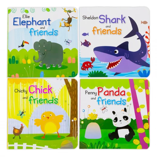 Bazic Friends Series Board Books for Early Learning 6x6 Inch Set Bazic Friends Series Board Books for Early Learning 6x6 Inch Set