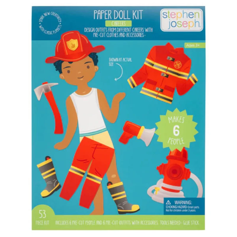 Stephen Joseph Paper Doll Kit Professions Dreamer Creative Play Set for Kids - Stephen Joseph