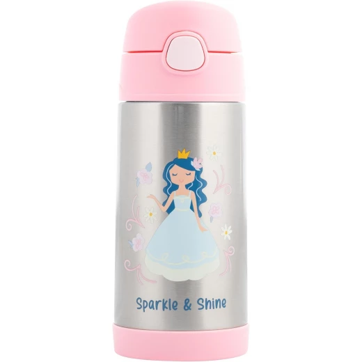 Stephen Joseph Kids Insulated Water Bottle, Double Wall Stainless Steel, Princess 11.8 Ounce Stephen Joseph Kids Insulated Water Bottle, Double Wall Stainless Steel, Princess 11.8 Ounce