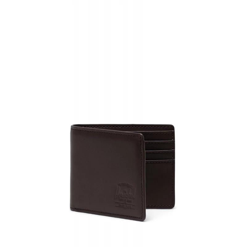 Herschel Hank Leather Brown Wallet with Multiple Card Slots - Herschel
