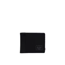Herschel Hank Black Leather Bi-fold Wallet