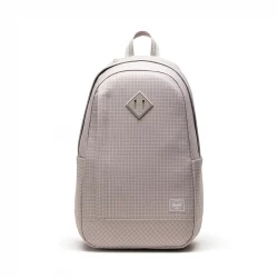 Herschel Seymour Backpack 26L – EcoSystem Recycled Fabric Travel & Everyday Backpack – Grid London Fog