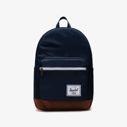 Herschel Pop Quiz Unisex Navy Blue Backpack 25L School Travel Bag Durable Water Resistant Adjustable Straps Internal Laptop Sleeve Multiple Compartments Stylish Design