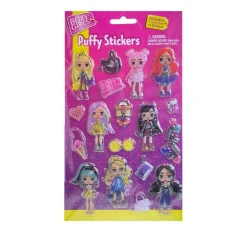 Inkology Boxy Girls Puffy Stickers 25 x 14 cm – Lightweight 3D dimensional sticker set ideal for creative crafts and kids aged 3 years and above