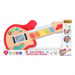 Playgo Toys Jam Perfect Electric Guitar for Kids, Strumming Action, Red, 2+ Years