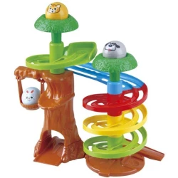 Playgo Jungle Canopy Slide with Rolling Animals, Multi Color, Pretend Play Toy