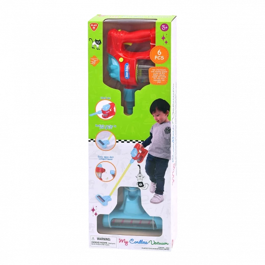 Playgo Toys Cordless Vacuum Cleaner Toy Set, Realistic Suction, 6 Pcs, for Kids Playgo Toys Cordless Vacuum Cleaner Toy Set, Realistic Suction, 6 Pcs, for Kids