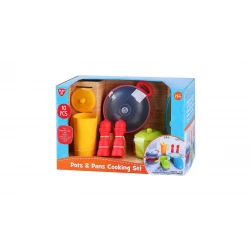 Playgo Toys Ent. Ltd. Pots and Pans Cooking Set, Multi-Colored, 24+ Months