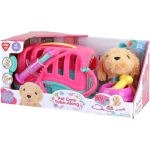 Playgo Pet Care Take Along 6pc Toy Set, Plush Puppy, Stethoscope, Syringe, Carry Case, 2+ Years - Playgro