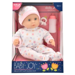 Dolls World دمية بيبي سوفت بودي جوي 38 سم أزرق فاتح