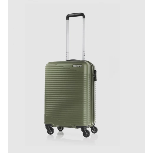 حقيبة ترولي بعجلات دوارة صلبة من American Tourister Sky Park، 55 سم، سوداء، أمتعة سفر حقيبة ترولي بعجلات دوارة صلبة من American Tourister Sky Park، 55 سم، سوداء، أمتعة سفر
